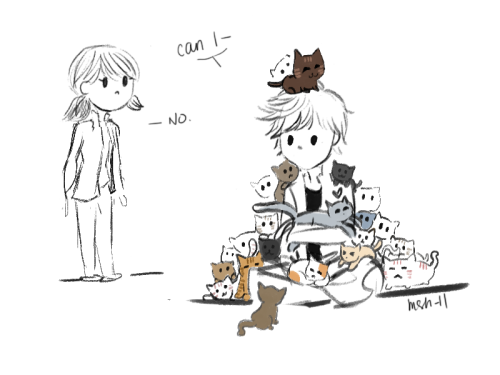 adrien + cats(sorry for my ug cats and doods) 