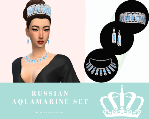 glitterberrysims: Russian Aquamarine SetHey guys! This was a spur of the moment thing, and now its 3