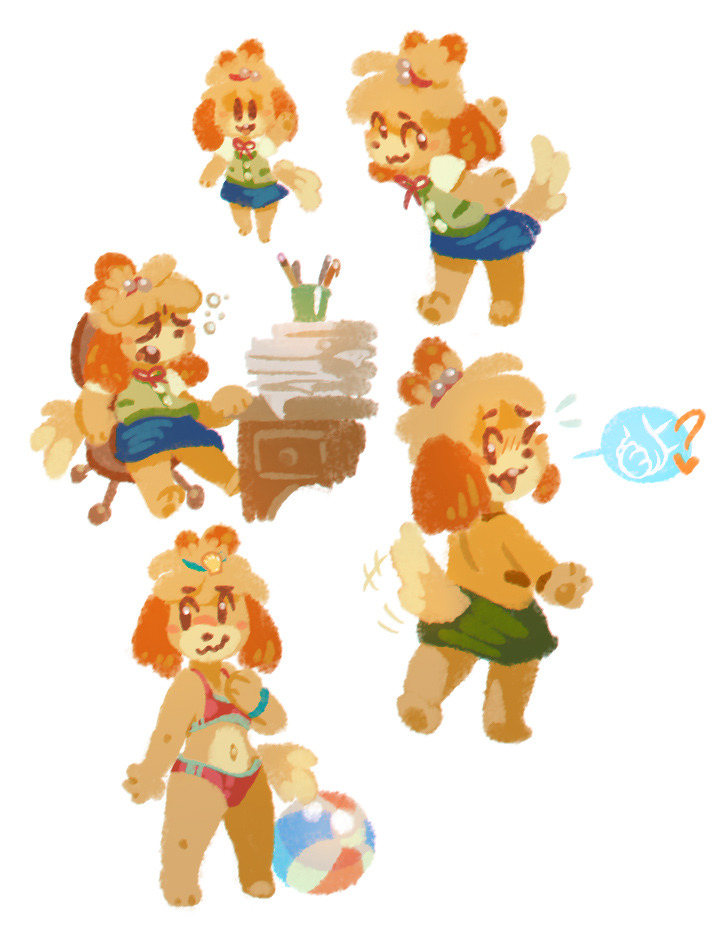 pankendev: “hi hi!~” isabelle“what’s cookin” isabelle“it’s much too