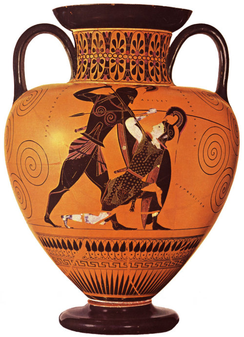 mythologer:THIS black-figure amphora was found at Vulci and is now at theBritish Museum. It is signe