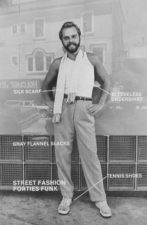 popularsizes:from gay semiotics (1977) by hal fischer@filmspectrum Oh my God I’m a Street Fash