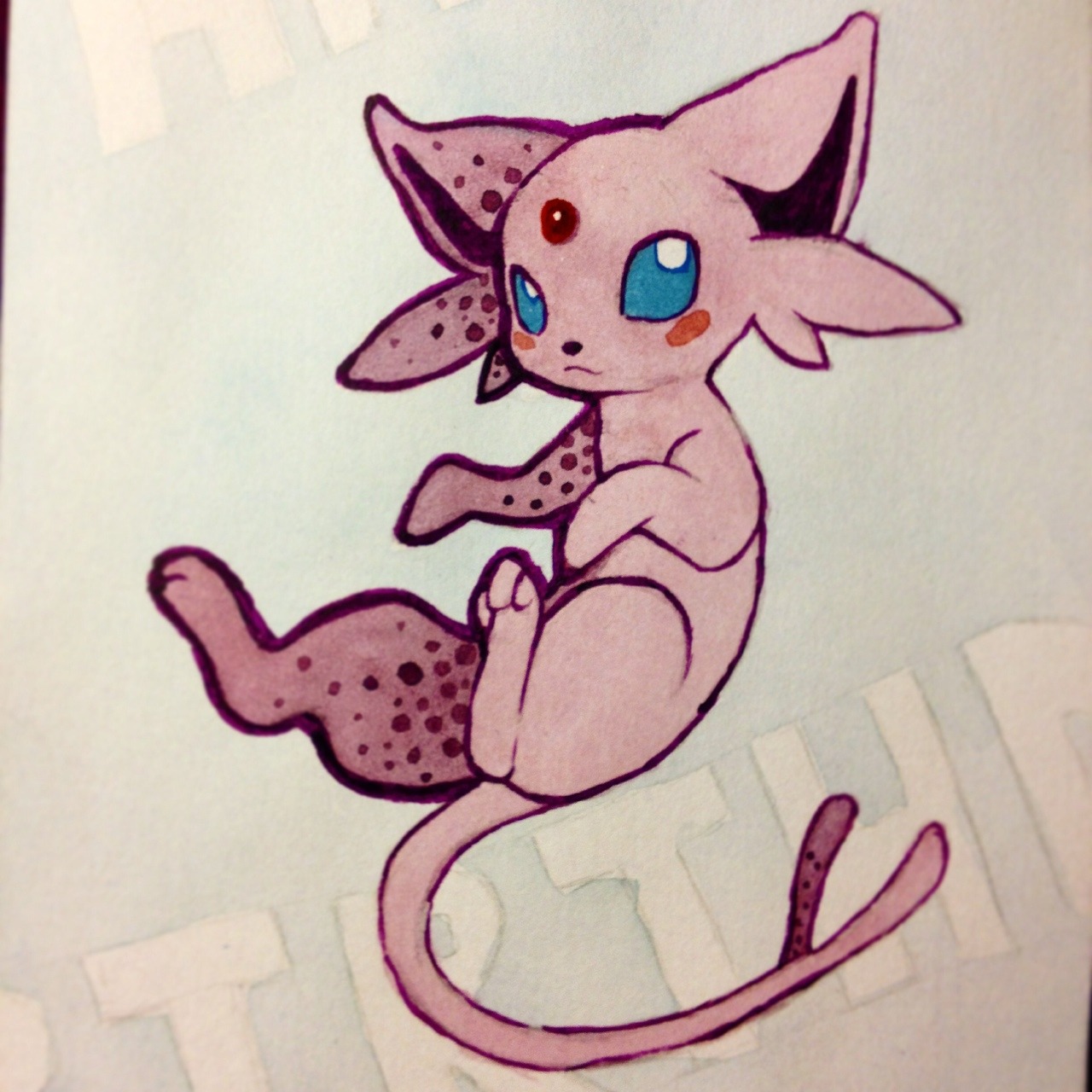 breakingreflectionsart:  Mini Pokemon watercolours as cards for  friends this Christmas