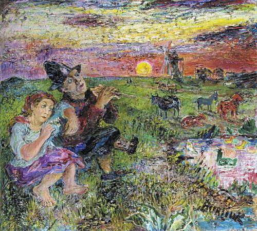 A song of youth, David BurliukMedium: oil,canvas