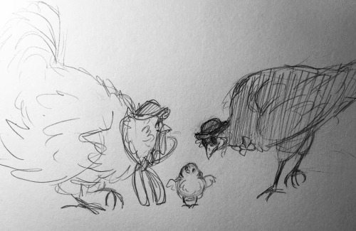 More Good Omens Chickens Because This Is Where I Am As An Artist Right Now. I Tried To Make Crowley Skinnier