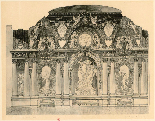 archimaps:Section for a proposed foyer de la danse inside an opera house, France