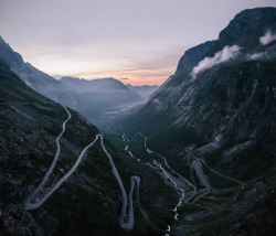 surfandhangloose:  vincentperraud:  vincentperraud: Trollstigen - Norway  www.vincentperraud.com I @vinceperraud  wanna be here rn