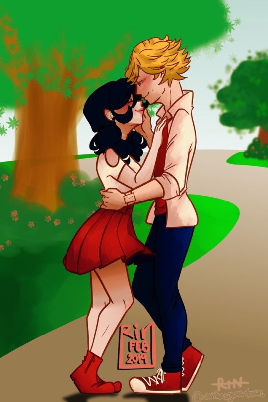shithasgonedown:  Some Adrienette for Valentine’s Day, huh?These fictional characters are having a better day than me sksksksk