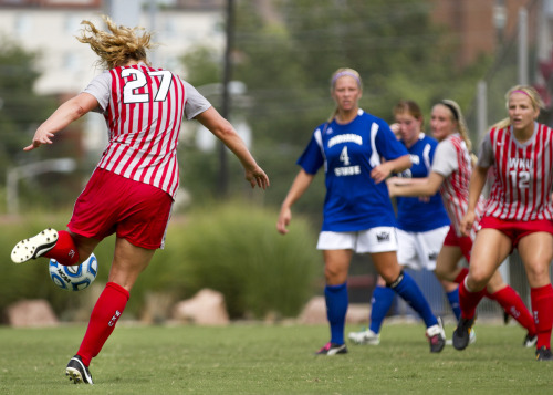 Western Kentucky University Lady Toppers registered their first victory of the season with a 2-1 win