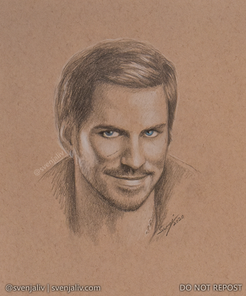 A pencil sketch of Hook, mostly because I needed a break from digital art. But also because he’s fun