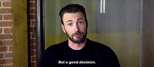 groot:@CaptainAmerica: Are you sure you made the right choice? Find out in theaters.