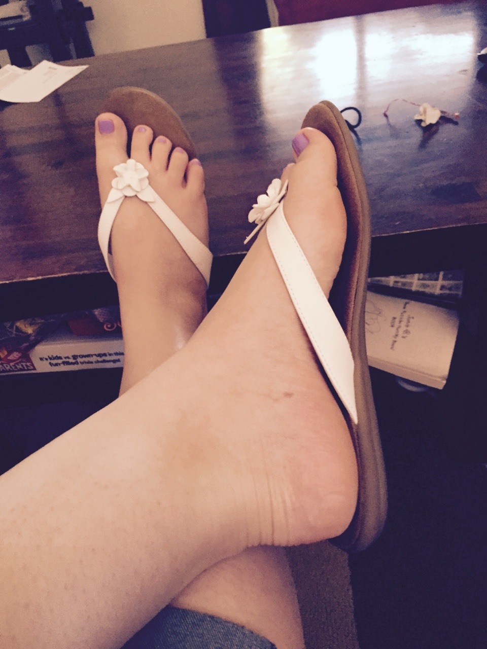 sierra-marie94:  My feet ðŸ’œ just got a pedi :)  Can i get those feet on my