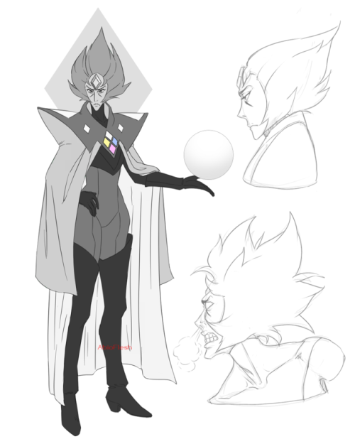 Here’s the White Diamond to go with Pink! Yeah, her hair was based off of Pearl’s.