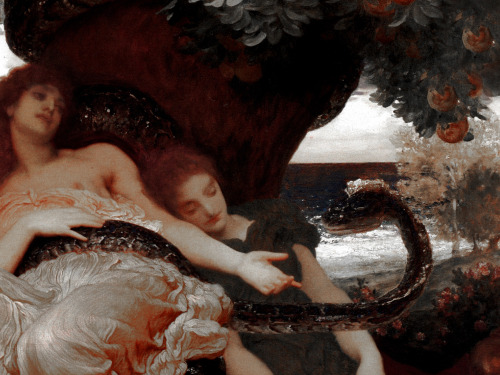 aqua-regia009:The Garden of the Hesperides (Detail), 1892.By Frederic Leighton