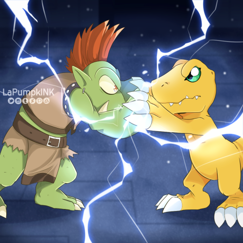  Agumon vs Goburimon 