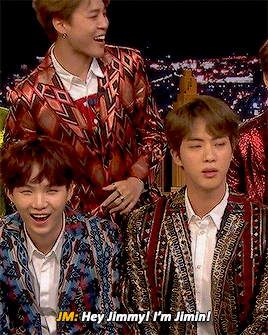 jiminrolls: jimmy fallon, a jimin stan why is this the cutest thing ever