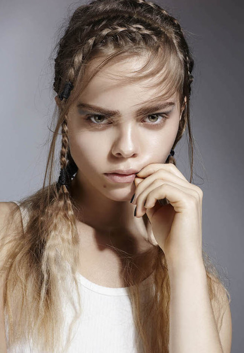 stormtrooperfashion:Selina in “First Braids” for Tush Magazine by Frauke Fischer See more from thi