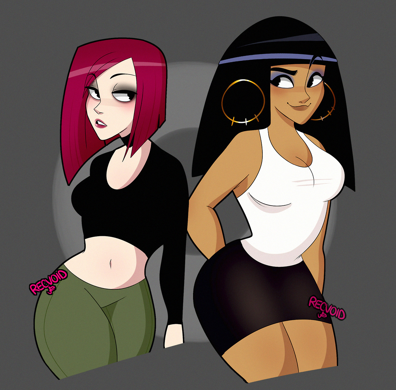 ironbloodaika: recvoid: Drew up some Joan and Cleo from Clone High in stream today!!