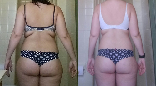 Progress: Jan 31-April 30Alrighty. 3 months difference right here. My hips look smaller. My butt shr