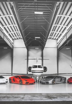 visualechoess:  Lamborghini’s x Private Jet