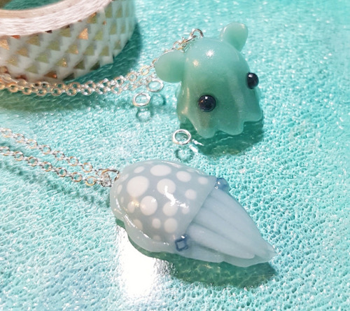 indolentjellyfish:Reminder: If you want to get one of my sea creature necklaces for Christmas please