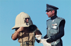 thetrekkiehasthephonebox:  pleasecallmesurely:  readswaytoomuch:  kellymagovern:   Combing the desert.  Spaceballs (1987)  Fun Fact: The guy in the last gif is the same guy who played Tuvok in Star Trek: Voyager      This is from Tim Russ’ filmography