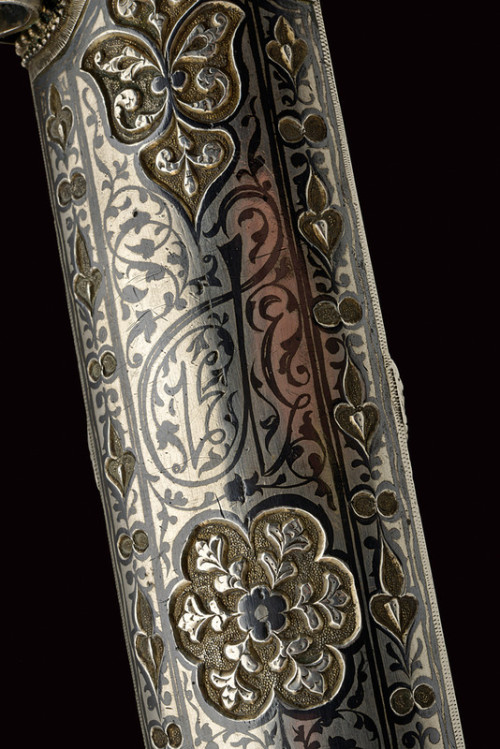 art-of-swords: Kindjal Dagger Dated: circa 1900 Culture: Caucasian Measurements: overall length 46.5