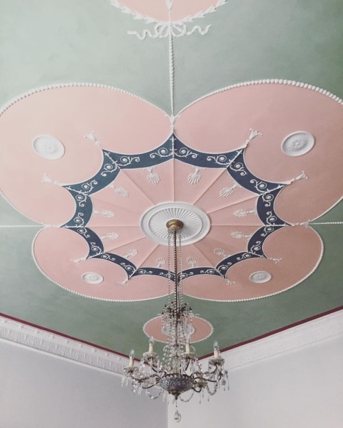 Ceiling rosette, Royal Society of Arts, London.  “Explore the ceiling rosette. What do you notice about the decorations?