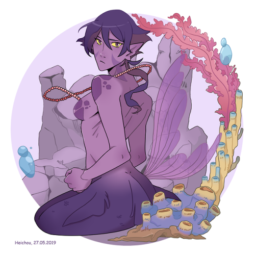 luheichou13:Mermay day 27 with Krolia from Voltron Legendary Defender!