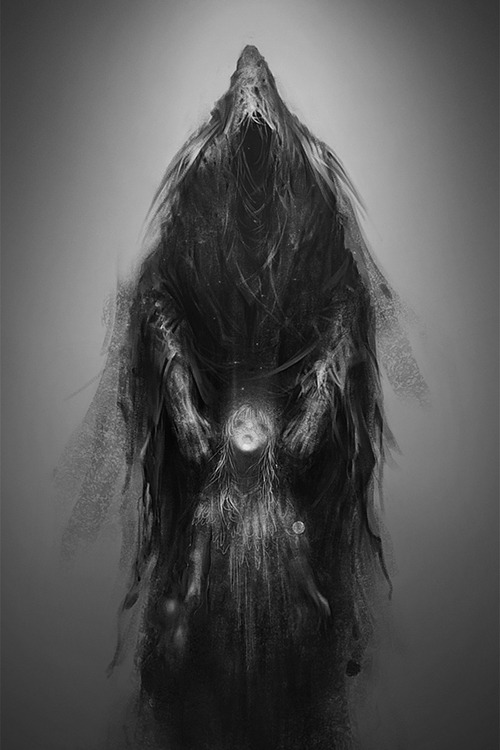 whitesoulblackheart:Reaper by Niko Nikizar ©Time to go, little one’ he says softly to her .. (Please leave credit … ƸӜƷ)