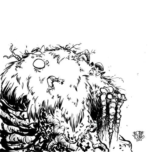 Man-Thing daily sketch (2021)Art by: Skottie Young