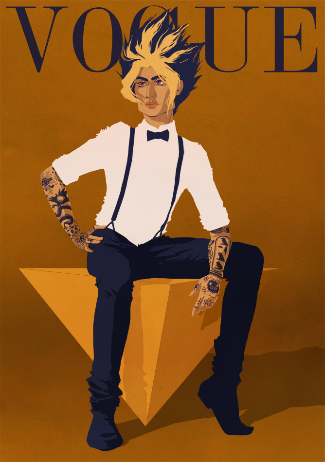 ygo-askdollshop:  violentcosmos:  A series of Yu-Gi-Oh Vogue covers I’ve been working