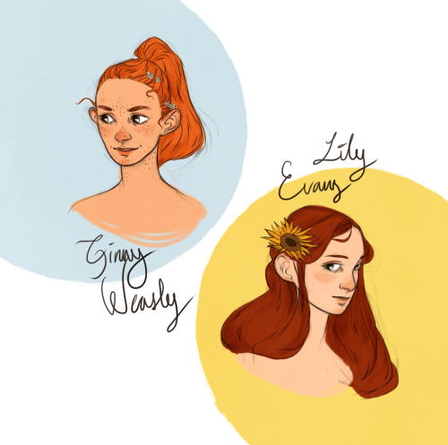 saerw:portraits of two of my favourite HP ladies, wanted to do this because int my mind they look no