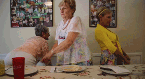 gracehelbig:  theholytrinino:  Grace, Mamrie and Hannah in 50 years. better werk