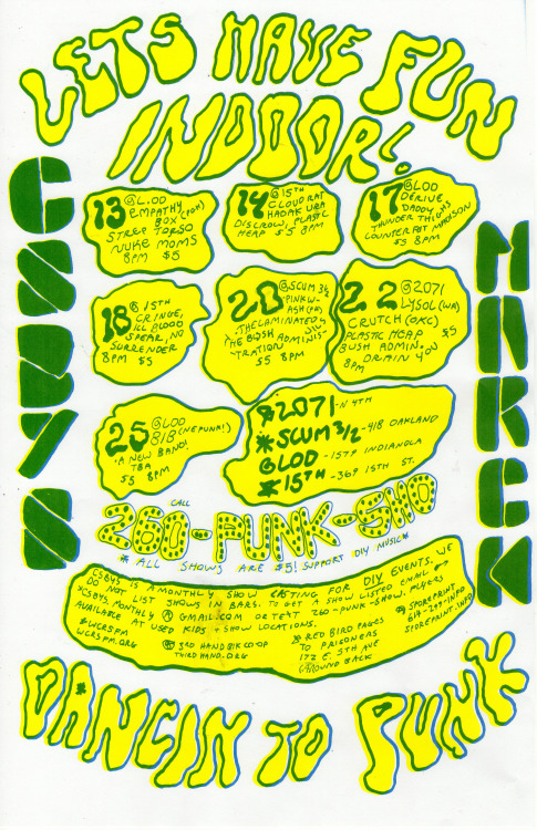 A quick CSBYS flyer I made for March. Two color photocopies. 