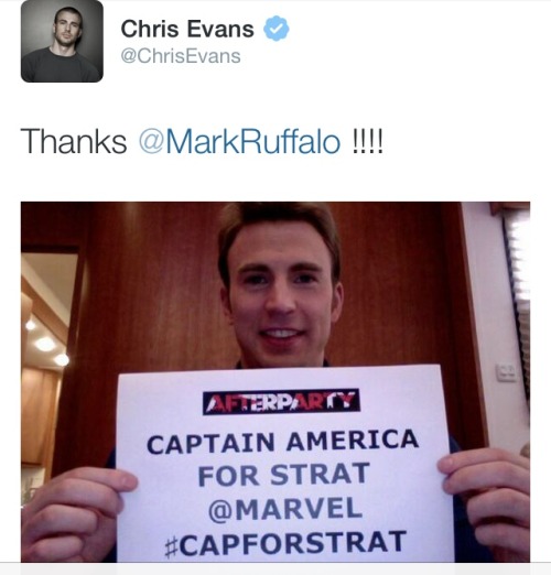 itstheavengerscast:
“ A woman (first photos) is asking for Marvel actors to show their support for her dad who has cancer. So far today, Jeremy, Cobie and Chris have showed their support along with some others. Hopefully all the Avengers take...