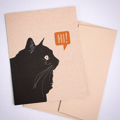 Umm&hellip;.I&rsquo;m kinda obsessed with these handmade kitty blank greeting cards by @ann_