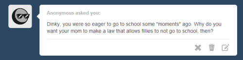 fromthedeskofmayormare:  OOC: Pure logic, really. Consult this this and this comic for context.  >w< Clever little filly~