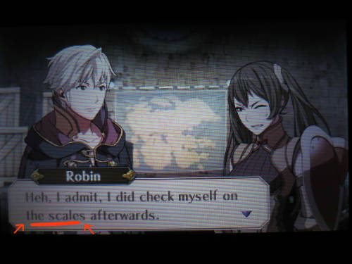 gamingnao:  What if Robin sees the whole war as a massive work out and when he says that it’s time to tip the scales he’s actually talking about losing weight?
