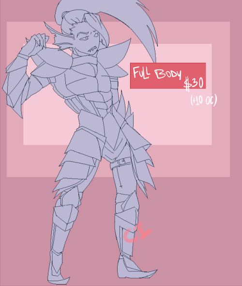chaotic-inquisitor:  COMMISSION OPEN finally ayyy How it works:  You should send me your idea and full references (only images) to   commission.ref@gmail.comOnce I agreed to take your comission, then I will send you the info to make the PAYPAL deposit.