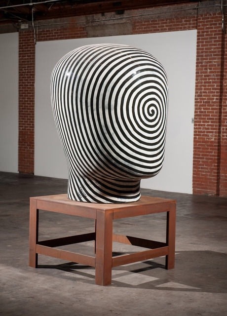 naronay:  Jun Kaneko - Head 02-12-01, 2002 Glazed ceramics 96 1/2 × 51 × 57 in 245.1 × 129.5 × 144.8 cm