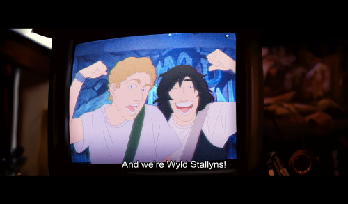 gorillaprutt:Bill and Ted’s Excellent Adventure scene redraws! Tried to keep it as 80′s animated mov