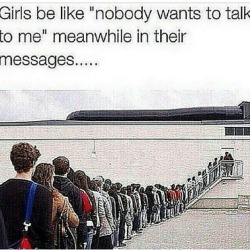 starslicer:  itsthelesbiana:  lucidnee:  hemicoupe:  Every girl on tumblr  What we mean by dat is the nigga we want to text us ain’t texting us.  Tbh  It be like that sometimes.