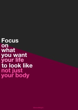 motiveweight:  Focus on what you want your