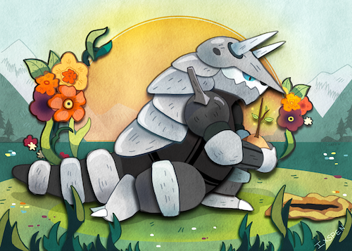 Aggron commission for Nagunkgunk. Thank you! :D