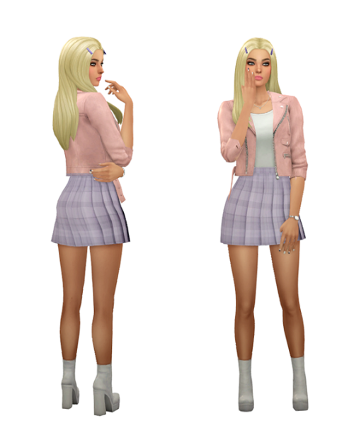 TS4 Teen Maxis Match Lookbook Skin 1, 2 / Hair / Eyebrows / Eyes / Nosemask Clothing - TopRegina Top