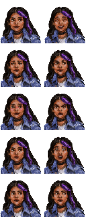 Abigail’s PortraitsWIP custom stardew valley mod. portraits progress [2/46]