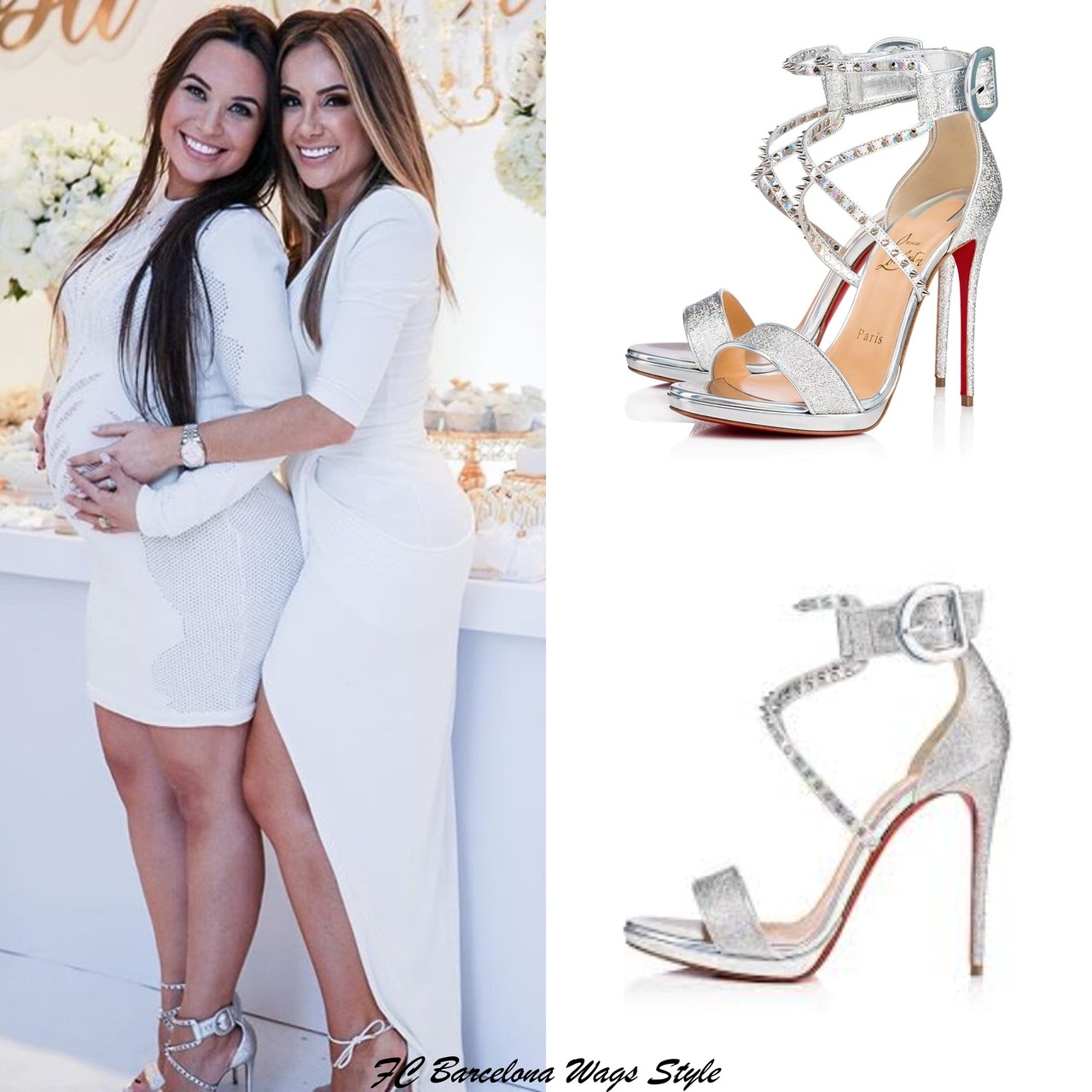 FC Barcelona WAGS Style — Aine wore pair of Christian Louboutin Choca...