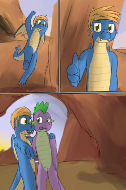 &ldquo;I&quot;m not lost!  This is Dragon Ridge, and I&rsquo;m on a journey that just happens to pass through here,&quot;  Spike yelled up to the other dragon.The blue dragon perked up and jumped down from his perch.  Standing in front of Spike, with
