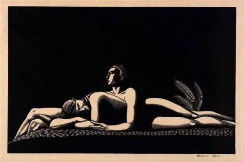 colin-vian:   Rockwell Kent, The Lovers, 1928