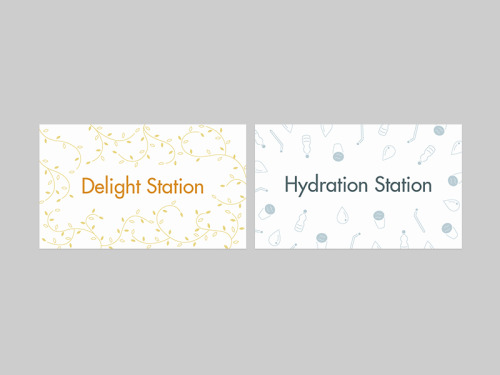Shelf Station &amp; 6 Station Signs Design ( concept 2-Final Version )Client: Oh My Green.D